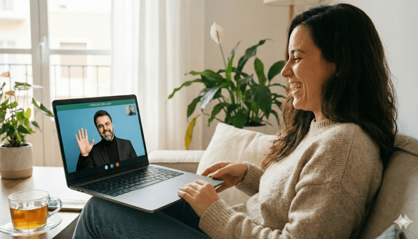 Paciente satisfeito em atendimento online